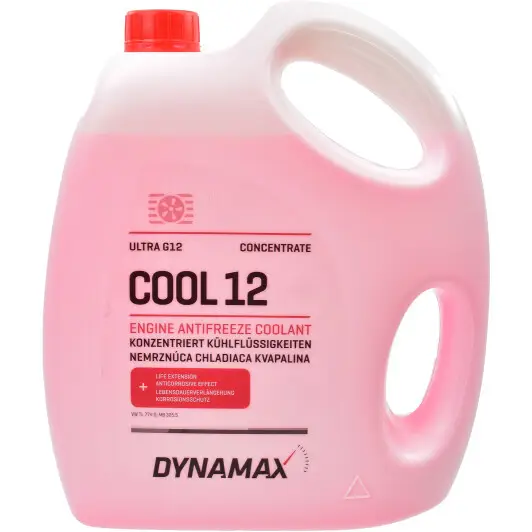 Антифриз G12 DYNAMAX COOL ULTRA (червоний) концентрат (5L)