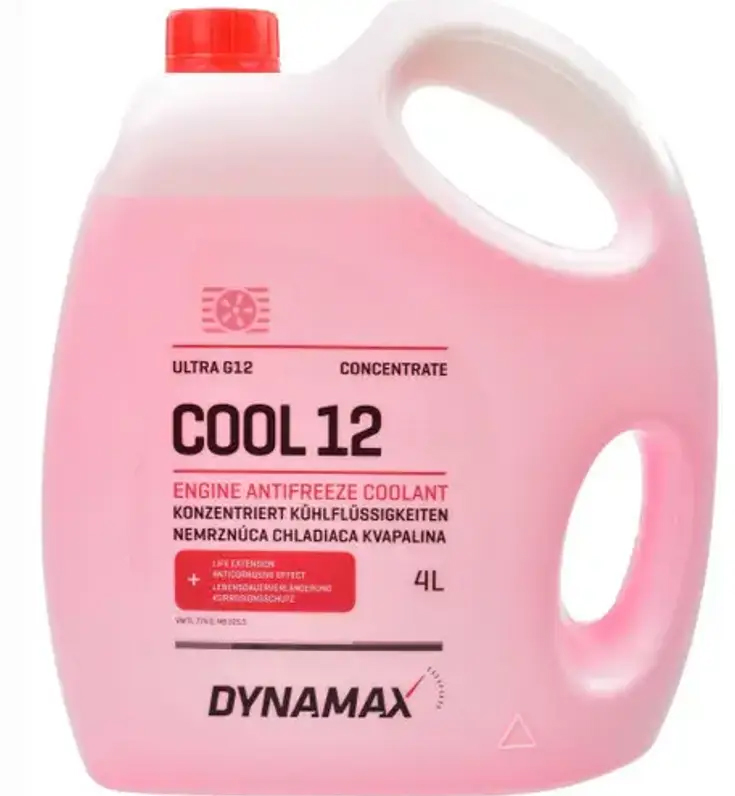 Антифриз G12 DYNAMAX COOL ULTRA (червоний) концентрат (4L)